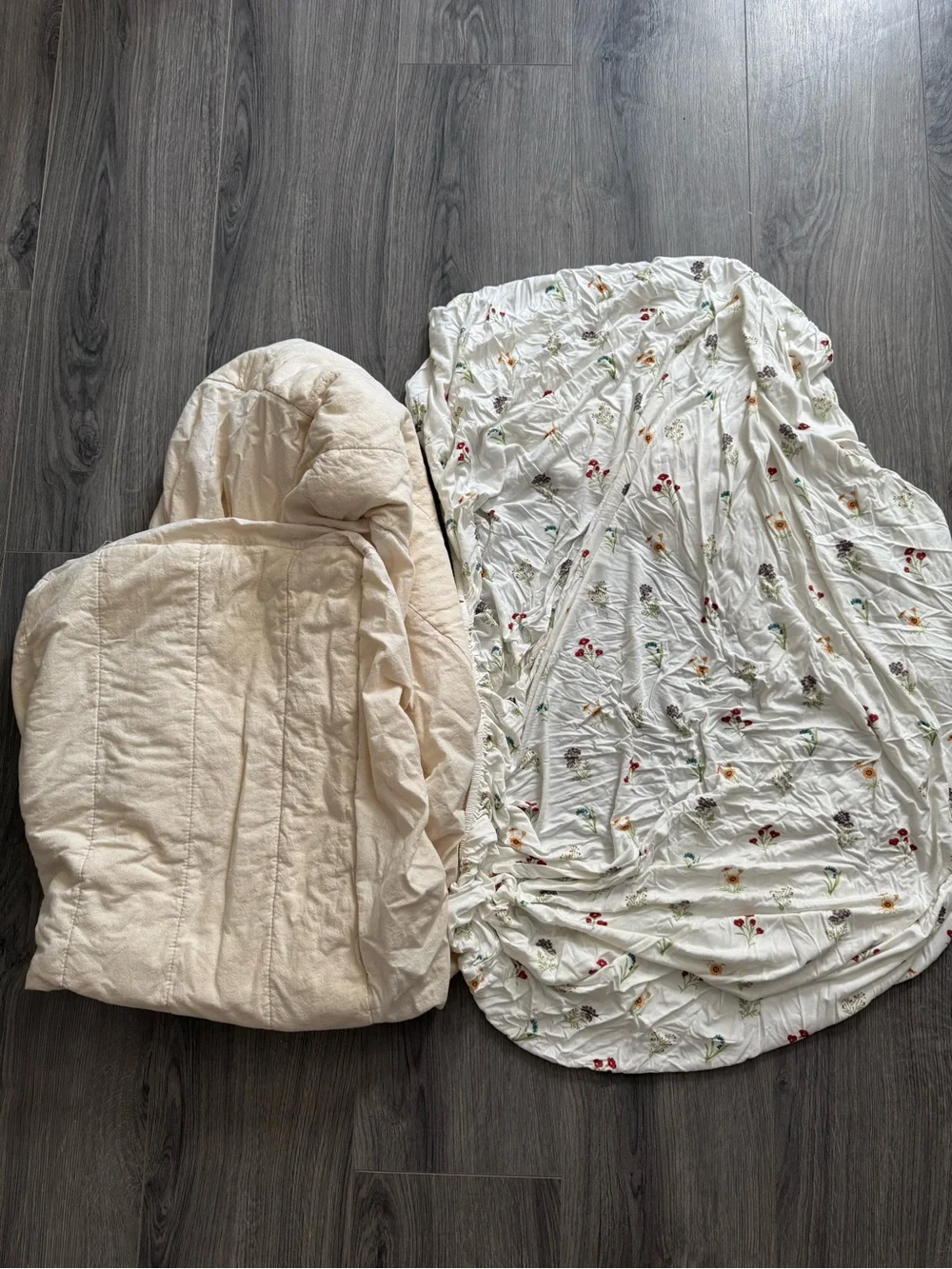 White Floral Kyte Baby & naturepedic organic water proof Fitted crib Sheet Set